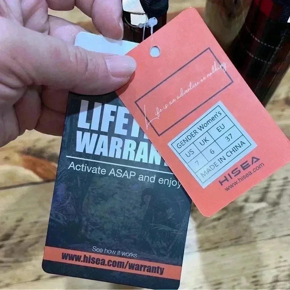 Hisea NWT womens rain/ gardening waterproof boots plaid with lifetime warranty - Picture 10 of 10